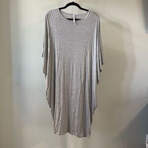 Azules Gray Oversized Shirt Dress